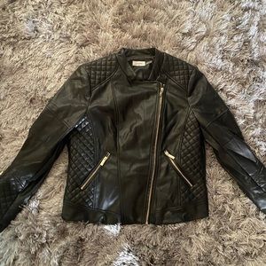 Black Calvin leather jacket